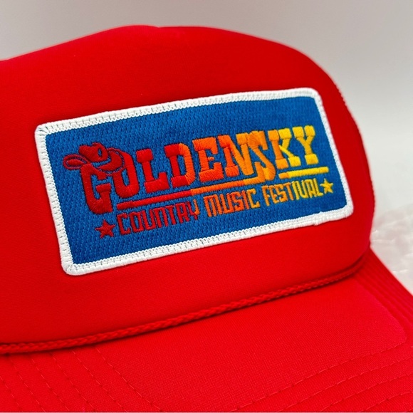 NWT Aviator Nation Golden Sky 2024 Festival Trucker Hat Cap Red Country Music